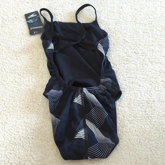 New Speedo Endurance+, Black/White, Size 20 - Picture 4 of 7